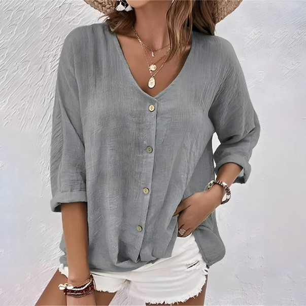 Priscilla | Relaxed Button-Up Blouse