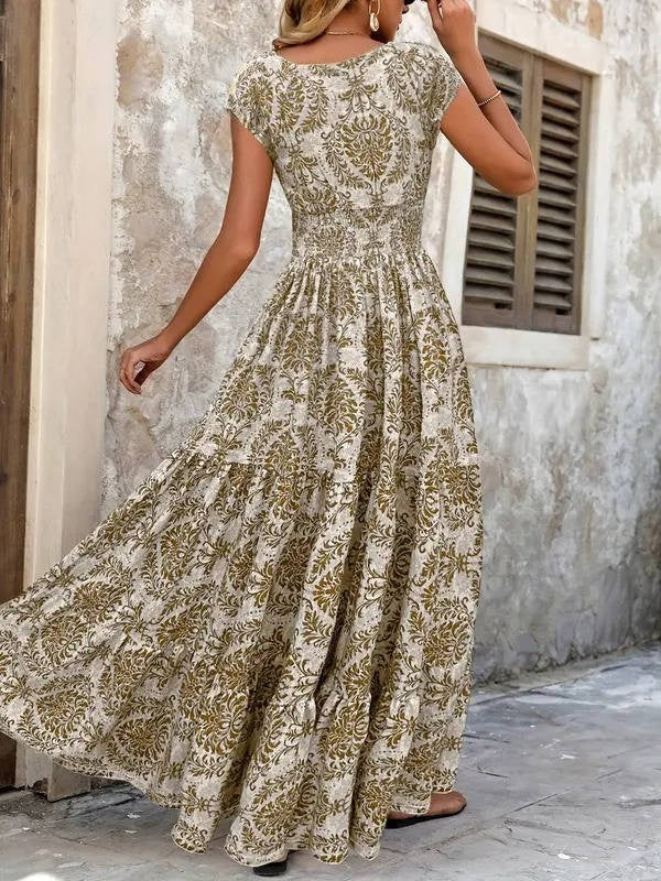 Albertine boho patterned v-neck maxi dress, second view