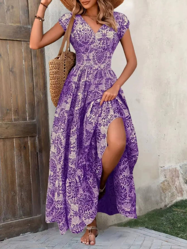Albertine boho patterned v-neck maxi dress, seventh view