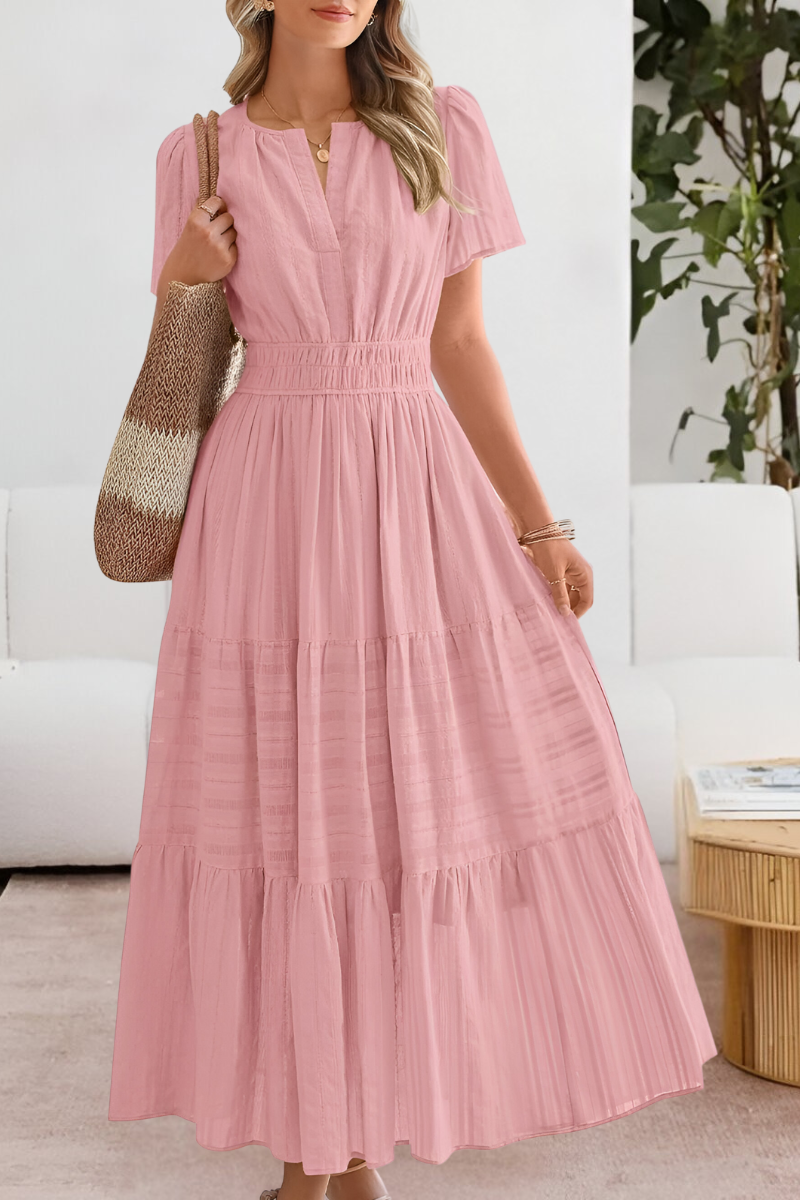 Aurore boho smocked midi dress, sixth view