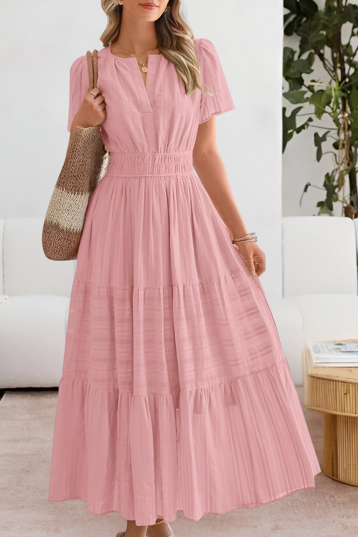Aurore boho smocked midi dress, sixth view