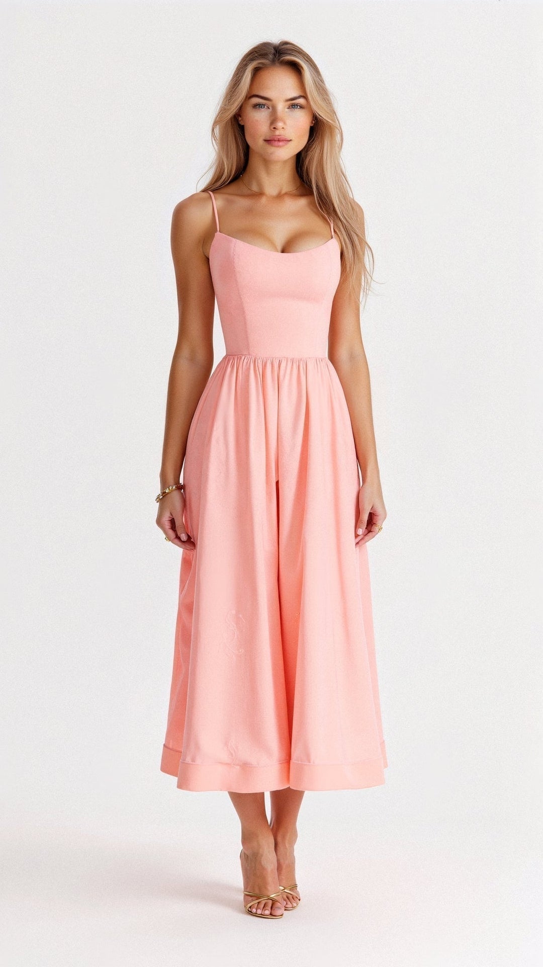 Clemence a-line midi dress, ninth view
