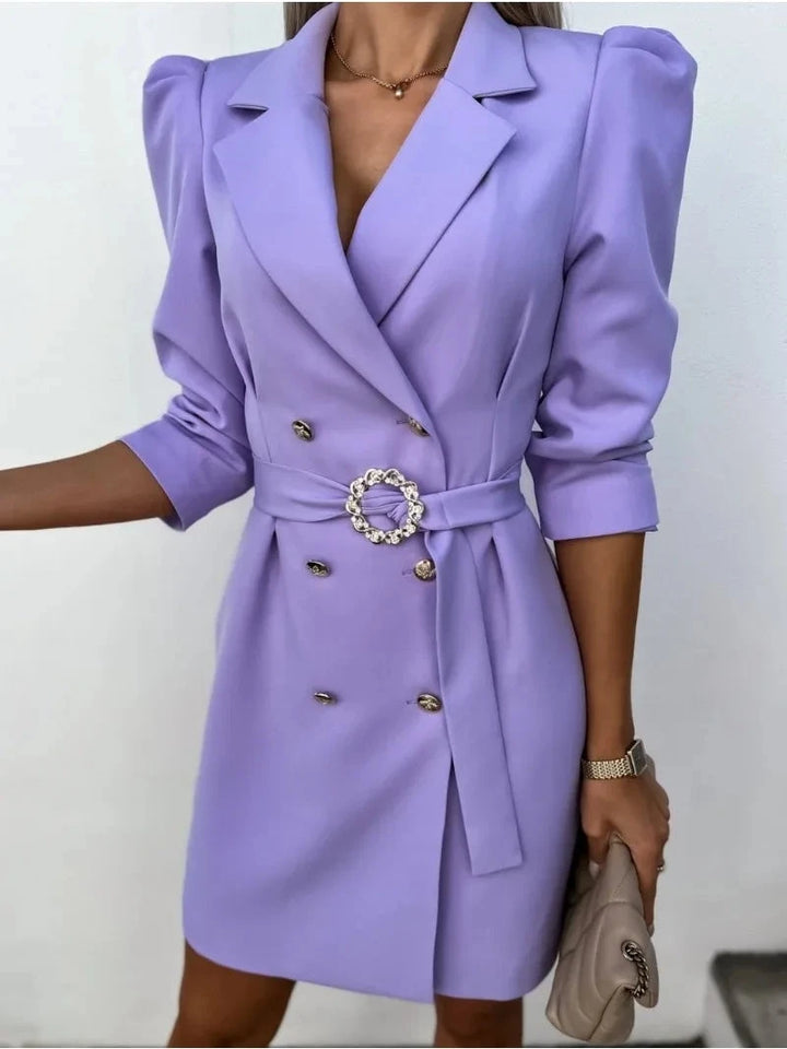 Honorine printed collar midi dress, second view