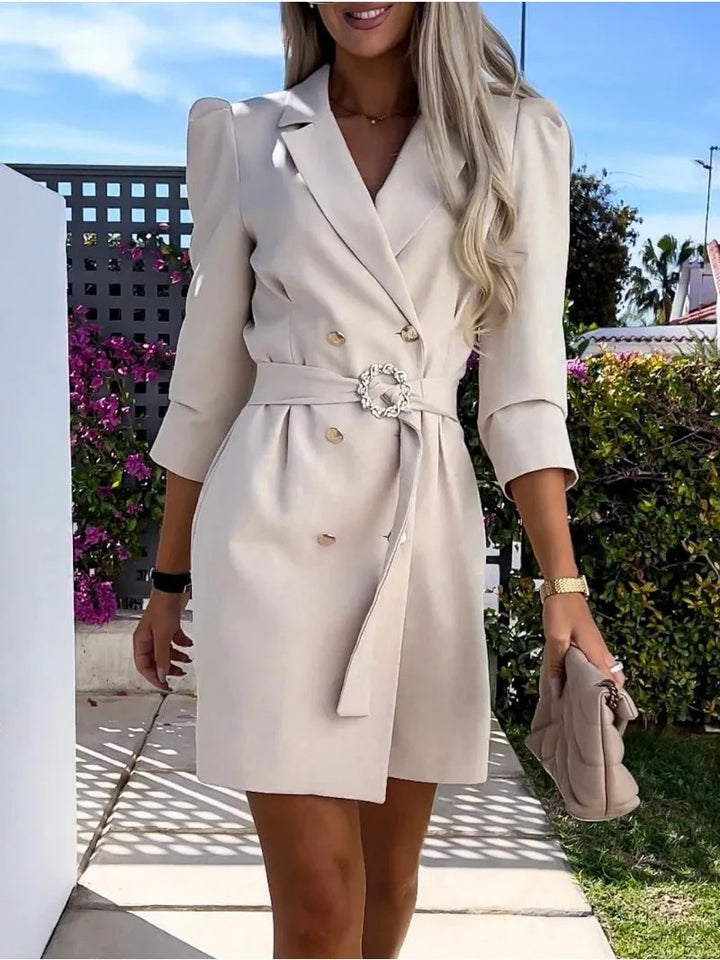 Honorine printed collar midi dress, fifth view