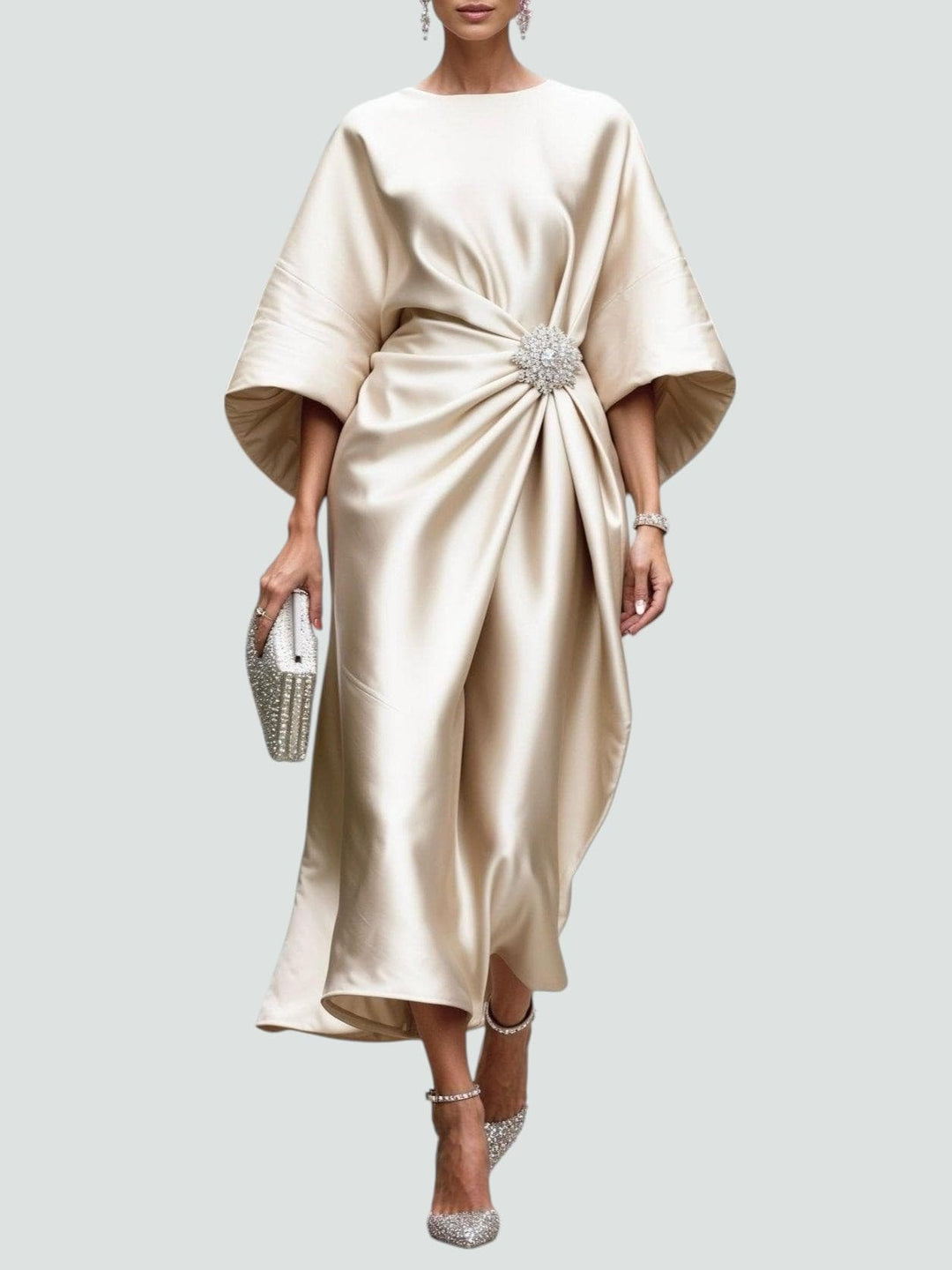 Hortense fitted midi dress, sixth view