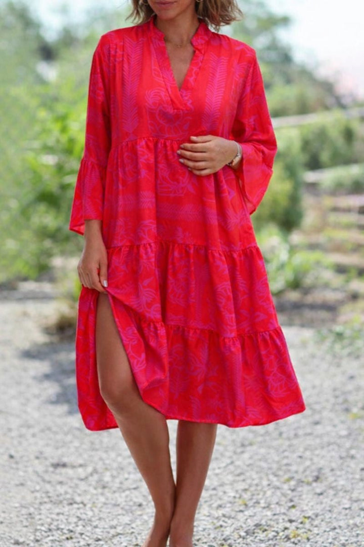 Pascale boho loose-fit midi dress, front view