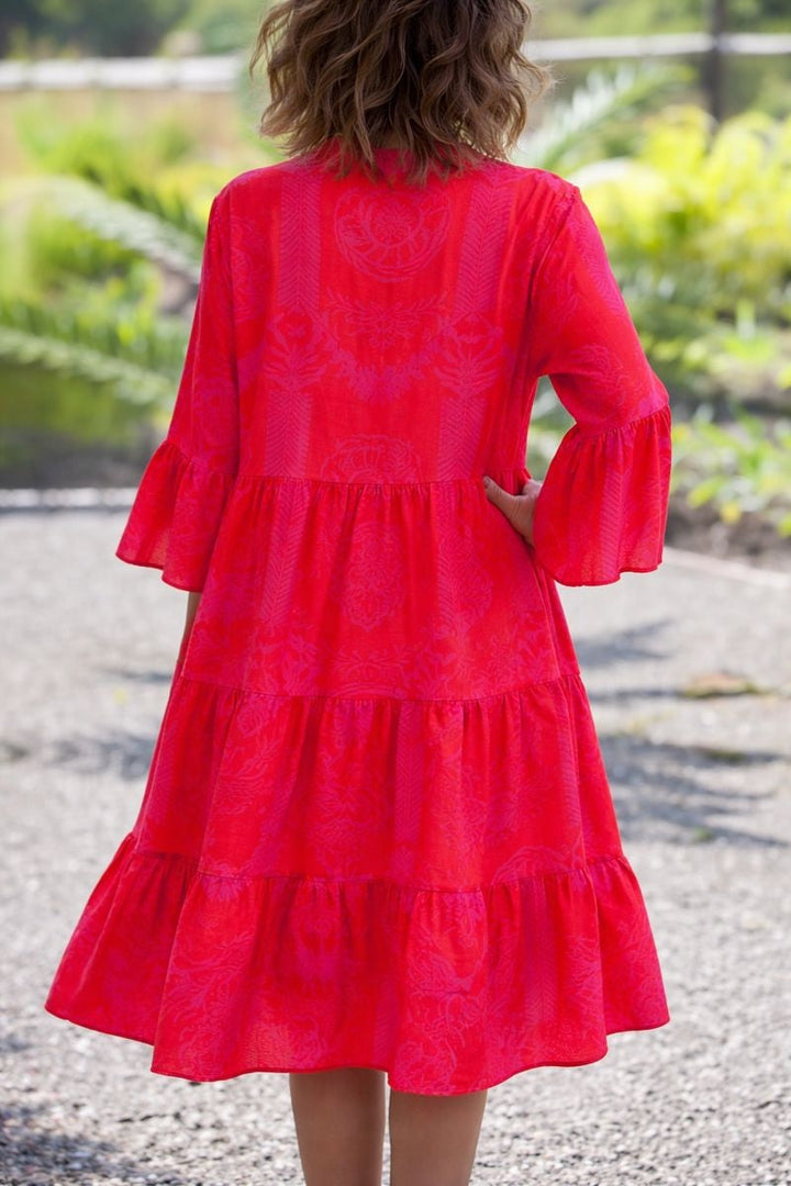 Pascale boho loose-fit midi dress, third view