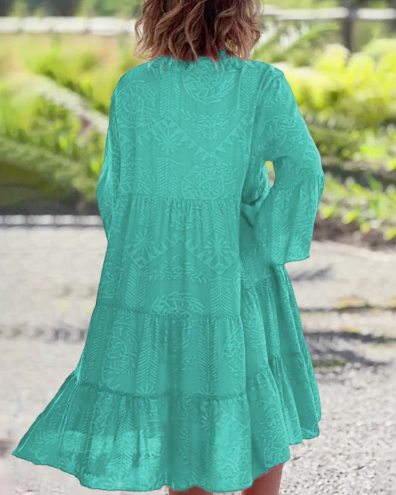 Pascale boho loose-fit midi dress, sixth view