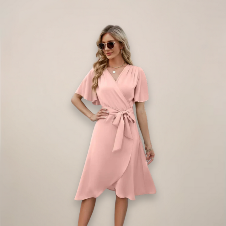 Roseline wrap midi dress, second view