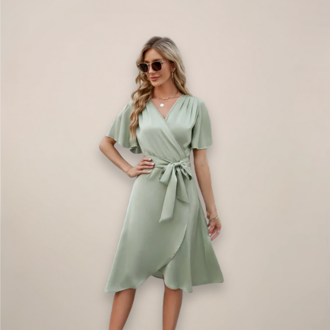 Roseline wrap midi dress, fourth view