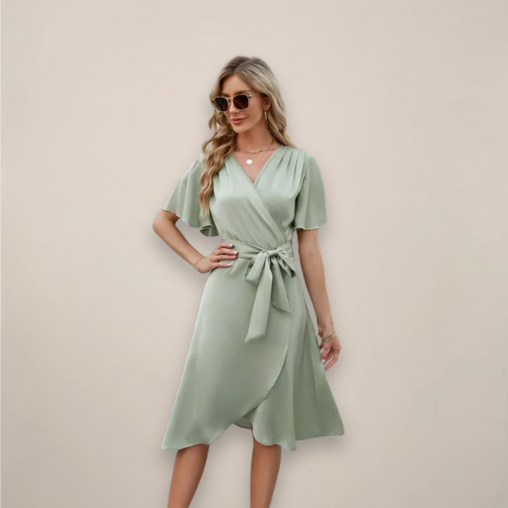Roseline wrap midi dress, fourth view
