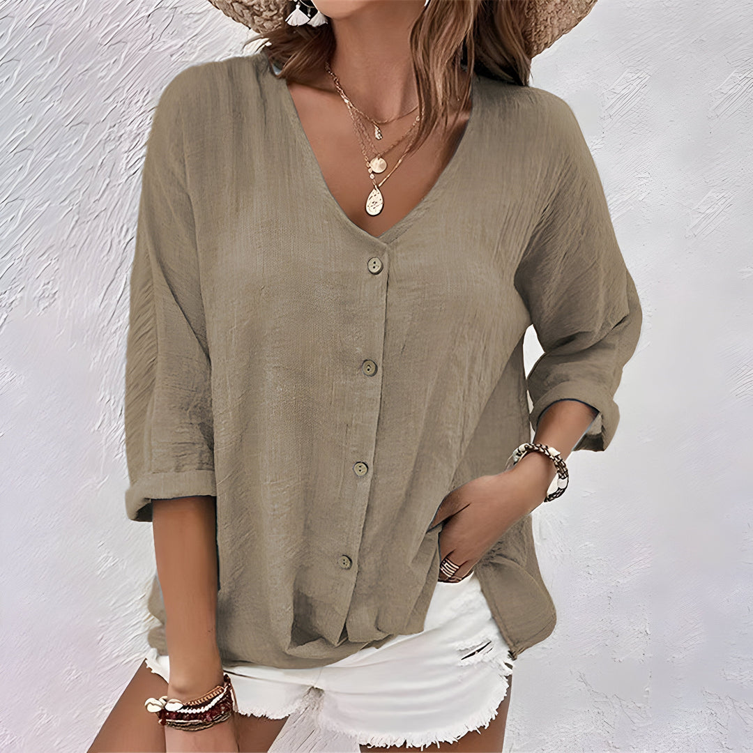 Priscilla | Relaxed Button-Up Blouse