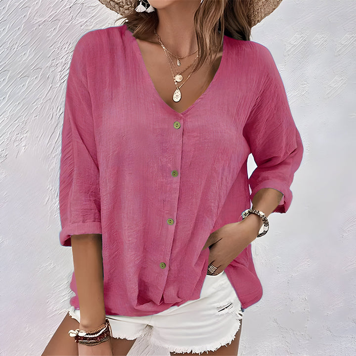 Priscilla | Relaxed Button-Up Blouse