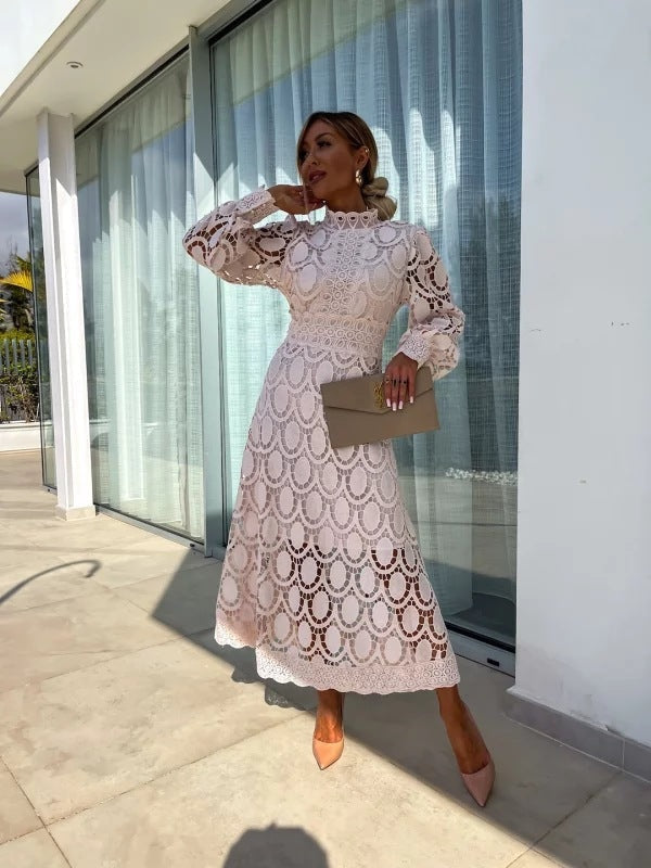 Sylvette long-sleeve party dress, front view