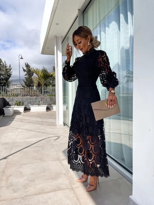 Sylvette long-sleeve party dress, third view