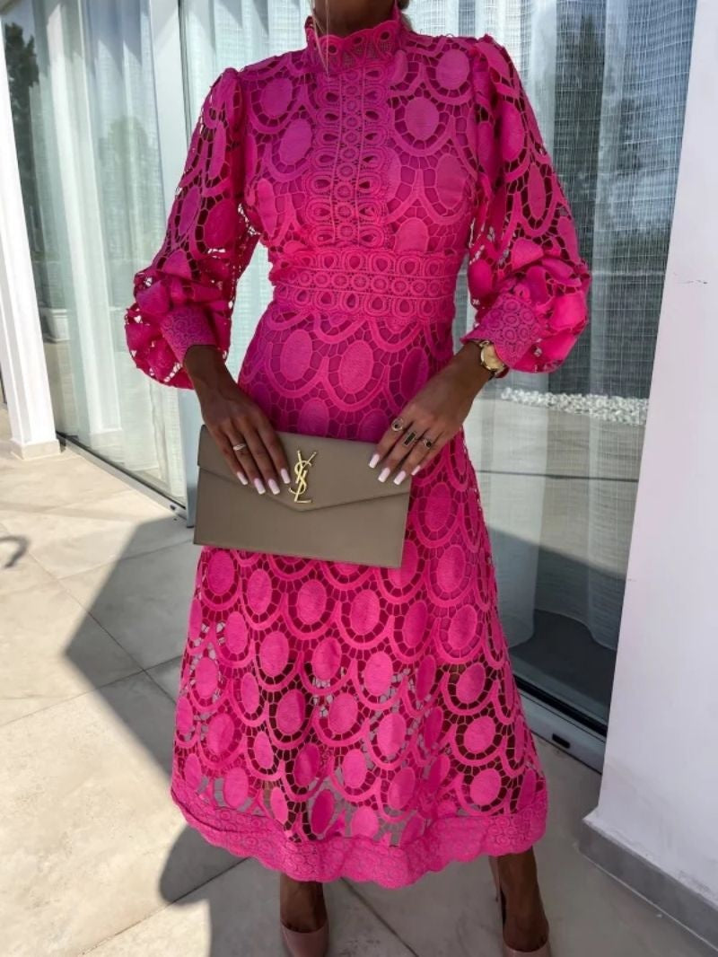 Sylvette long-sleeve party dress, fourth view