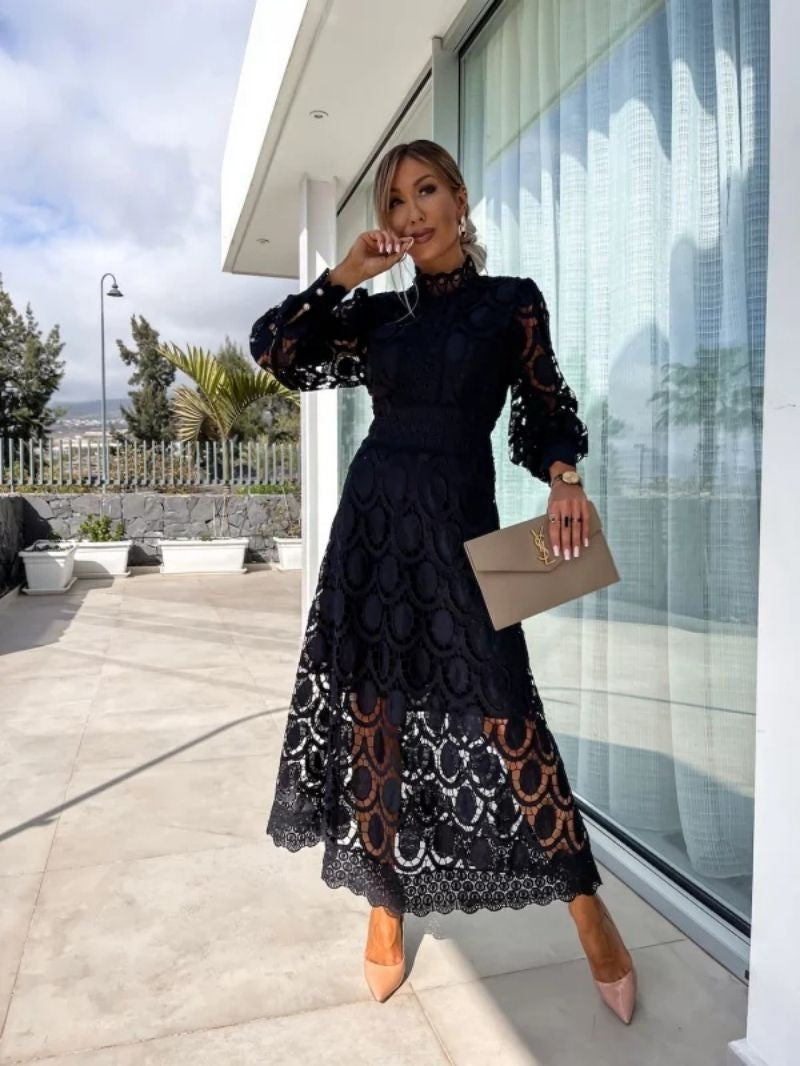 Sylvette long-sleeve party dress, fifth view