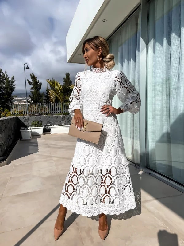Sylvette long-sleeve party dress, sixth view