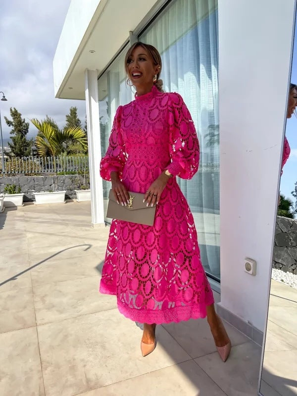 Sylvette long-sleeve party dress, seventh view