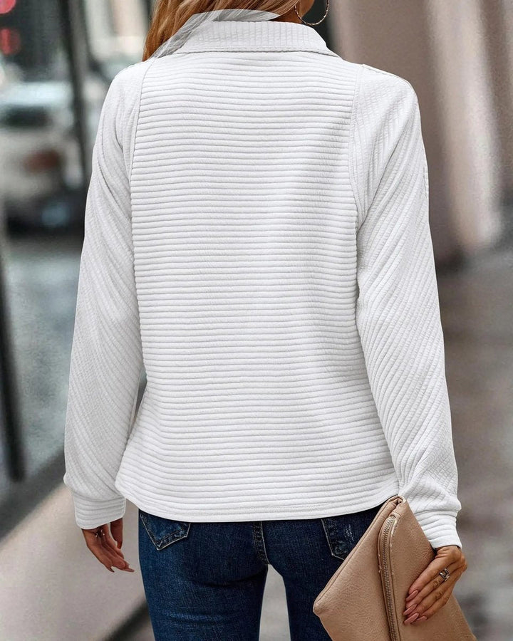 Chiara | Quarter-Zip Ribbed Pullover