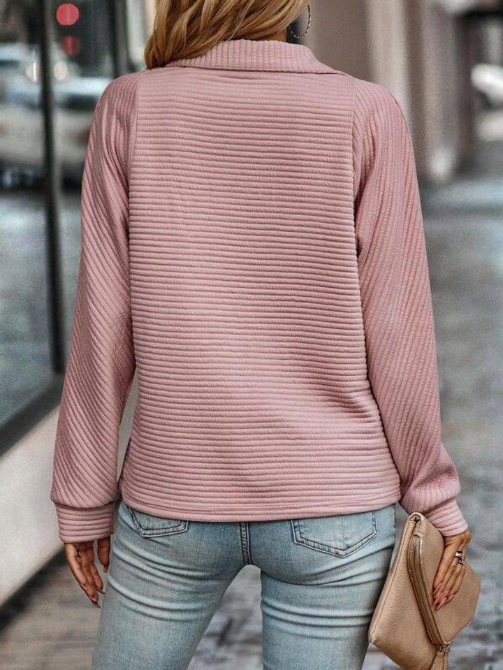 Chiara | Quarter-Zip Ribbed Pullover
