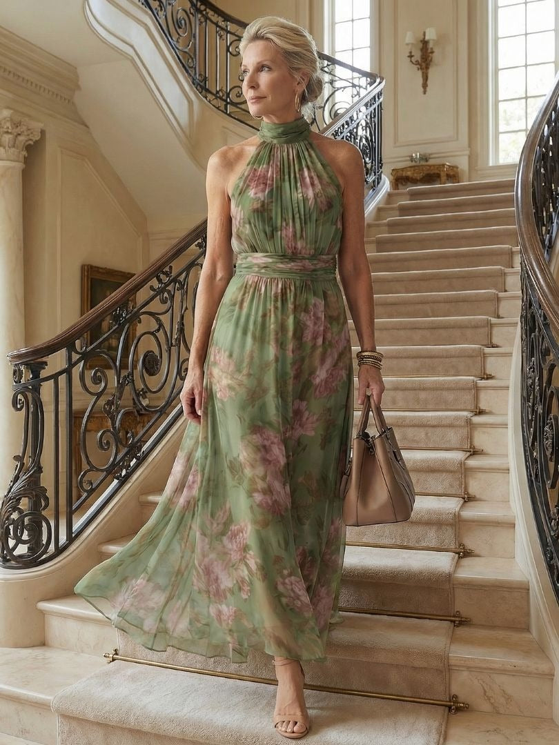 Cordova | Floral Halter Neck Midi Dress - product image 6