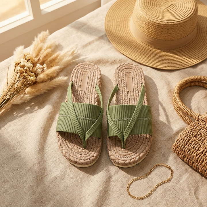 Wrenley | Cross Strap Espadrille Slide Sandals in product view 5