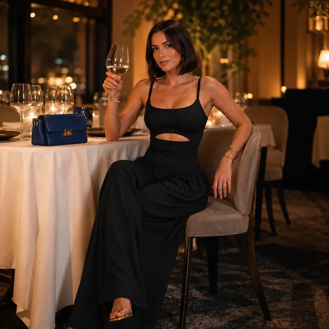 Calveth | Cutout Wide Leg Jumpsuit in product view 4