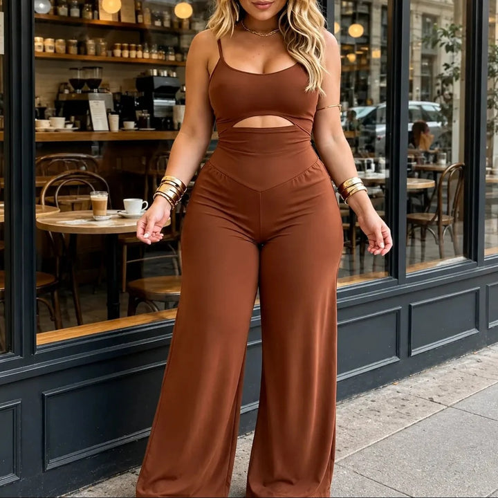 Calveth | Cutout Wide Leg Jumpsuit in product view 16