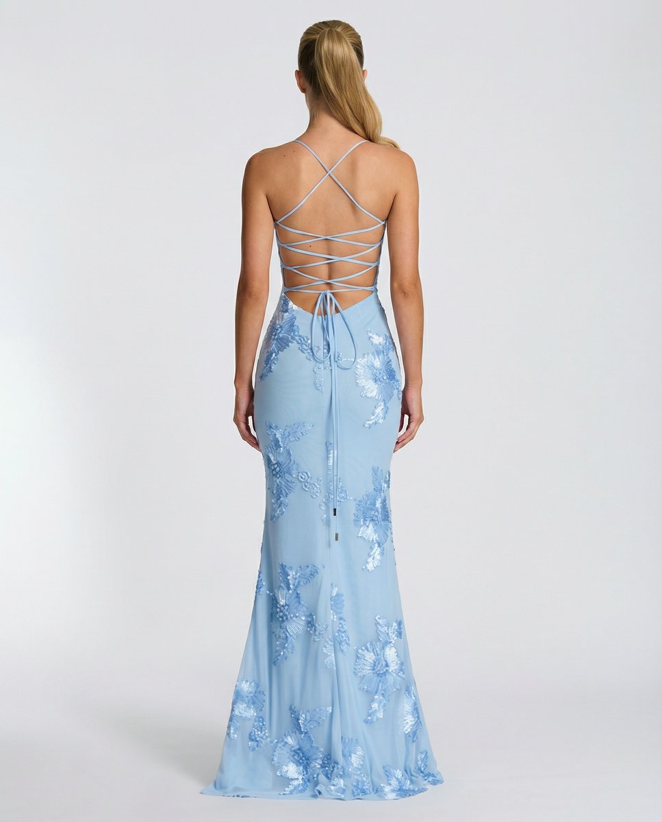 Aria | Embroidered Mermaid Maxi Dress Corset Gown in product view 7