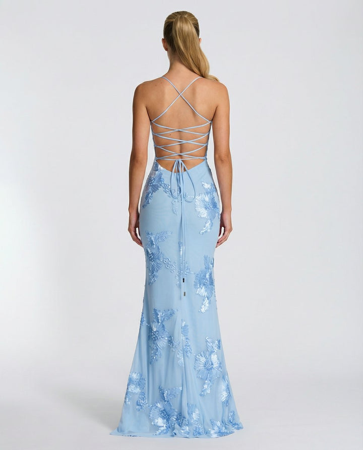 Aria | Embroidered Mermaid Maxi Dress Corset Gown in product view 7