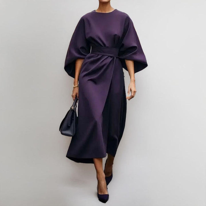 Eulalia satin batwing sleeve maxi dress, third view