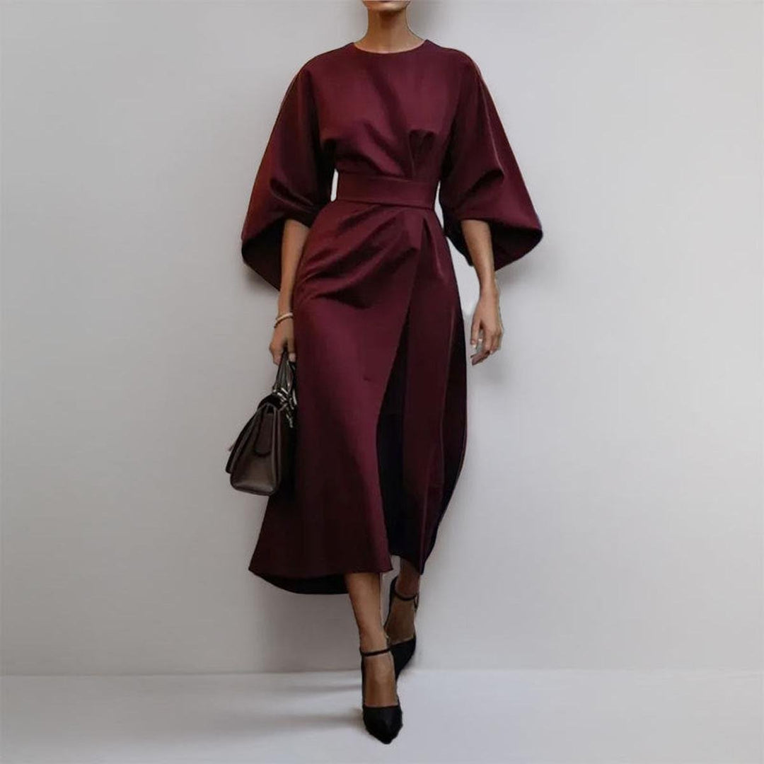Eulalia satin batwing sleeve maxi dress, fourth view