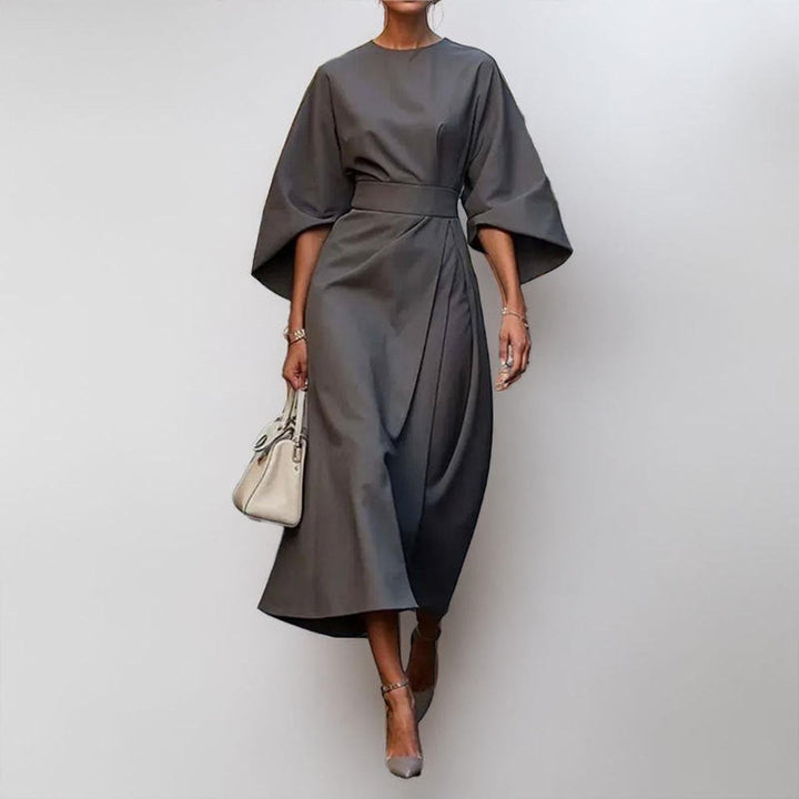 Eulalia satin batwing sleeve maxi dress, fifth view