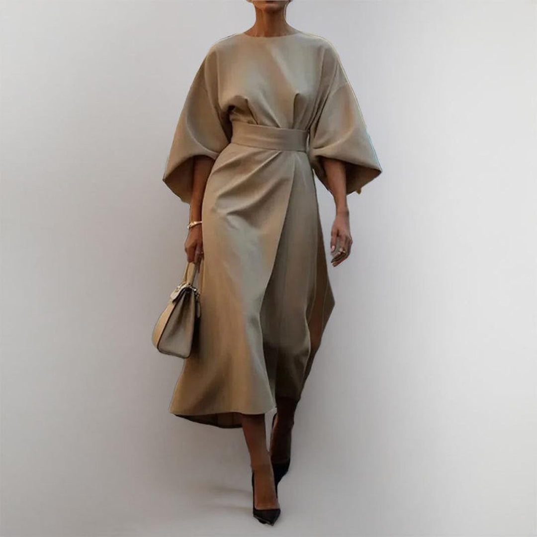 Eulalia satin batwing sleeve maxi dress, sixth view