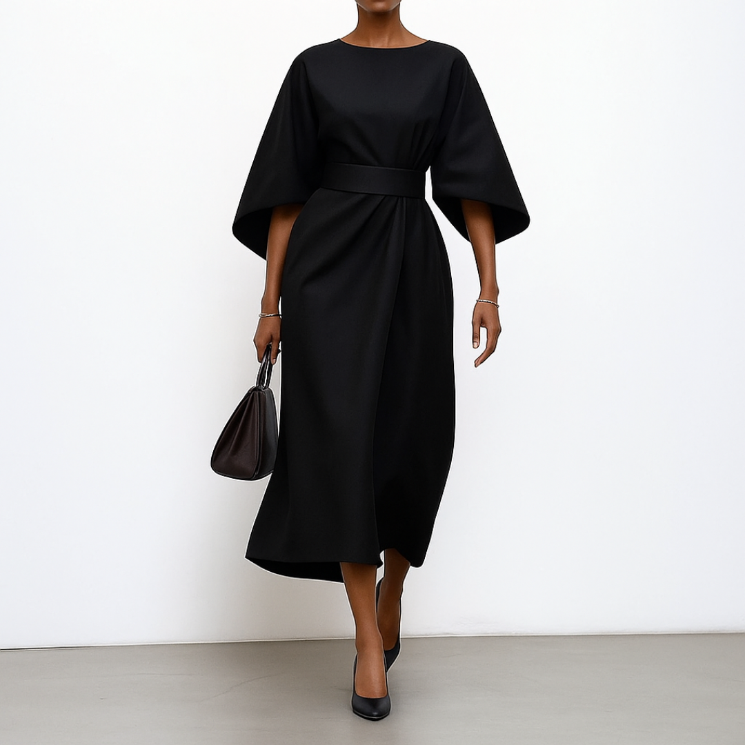 Eulalia satin batwing sleeve maxi dress, eighth view