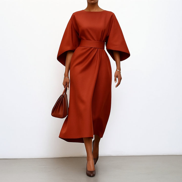 Eulalia satin batwing sleeve maxi dress, ninth view