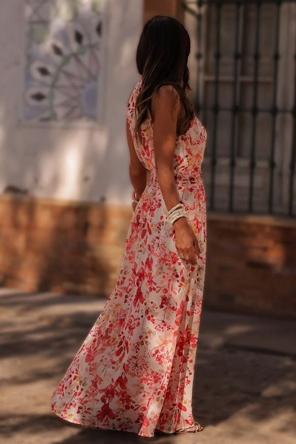 Flaminia | Tropical Floral Halter Neck Maxi Dress - product image 7