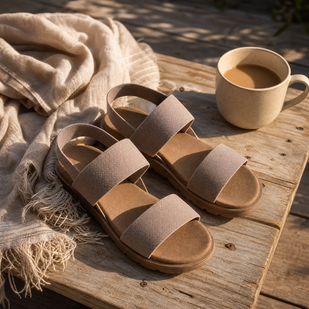 Delwyn | Flat Sandals with Elastic Straps in product view 5