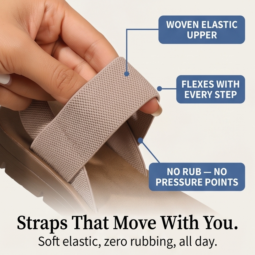 Delwyn | Flat Sandals with Elastic Straps in product view 6