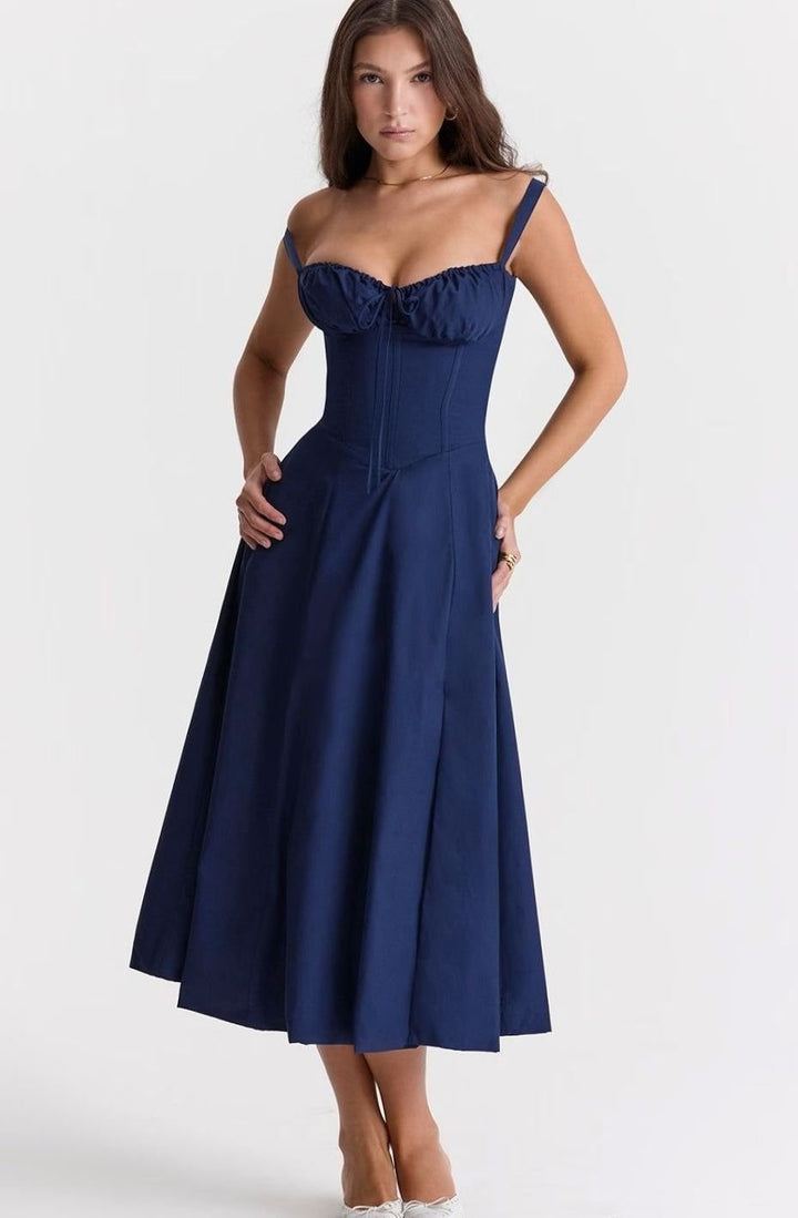 Madison | Floral Bustier Midi Sundress Side Slit Skirt in product view 6