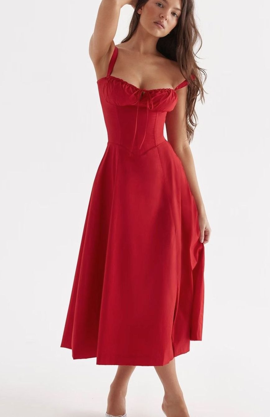 Madison | Floral Bustier Midi Sundress Side Slit Skirt in product view 7