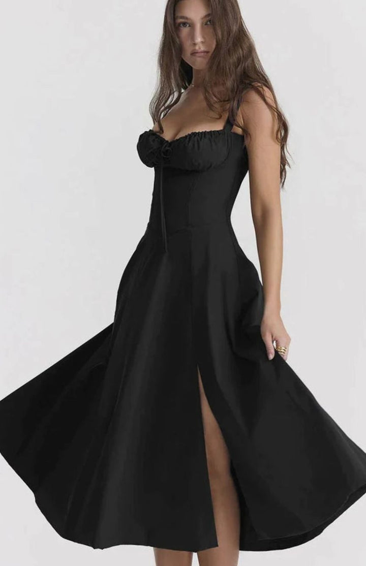 Madison | Floral Bustier Midi Sundress Side Slit Skirt in product view 10