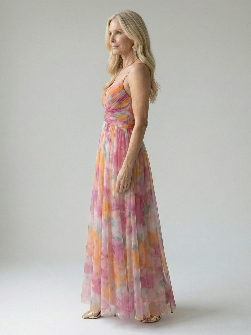 Thessaly | Floral Maxi Dress Wrap Bodice in product view 2