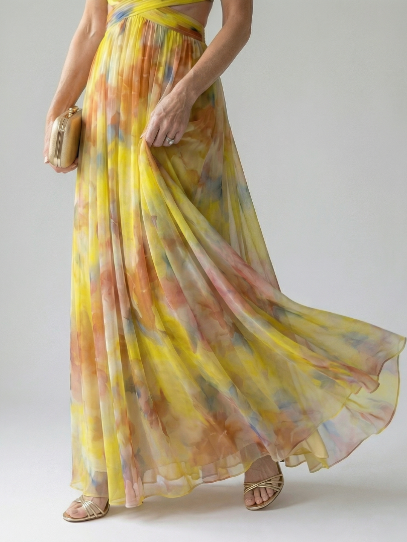 Thessaly | Floral Maxi Dress Wrap Bodice in product view 7