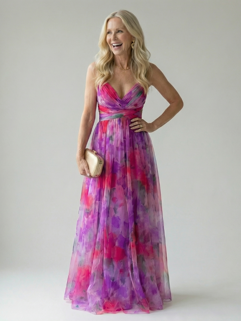 Thessaly | Floral Maxi Dress Wrap Bodice in product view 10
