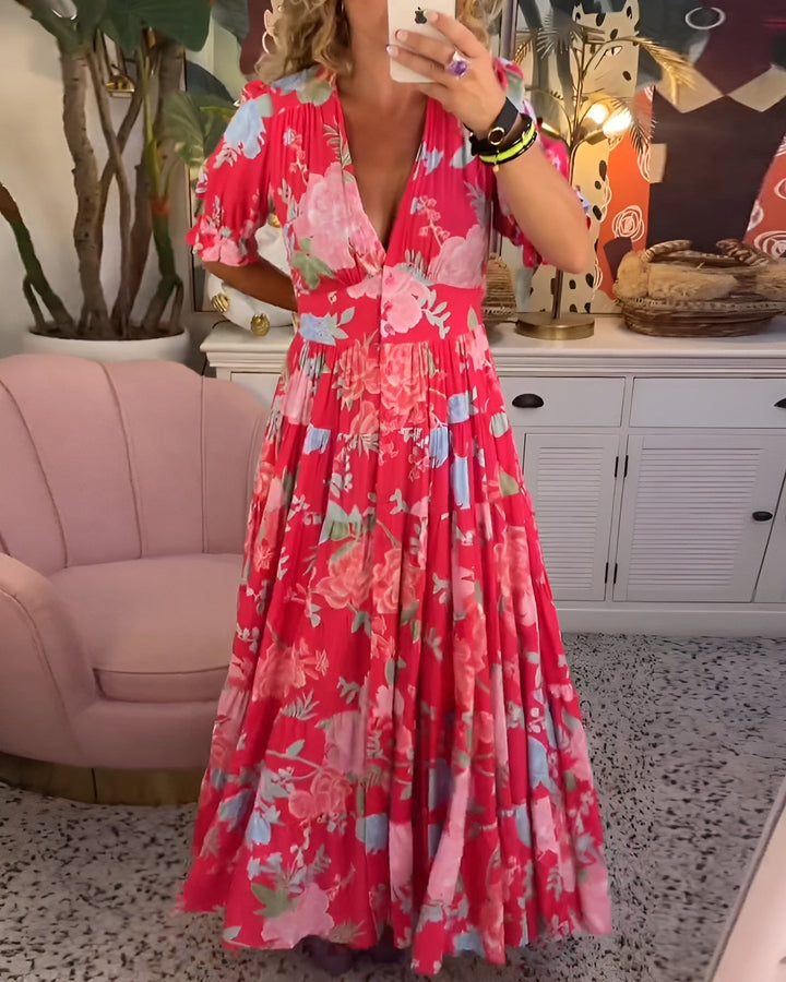 Nerina | Floral V-Neck Pocket Dress - product image 5