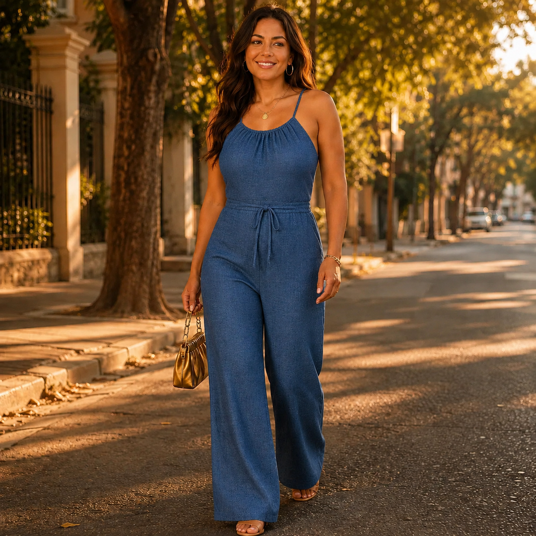 Halvine | Halter Neck Jumpsuit in product view 3