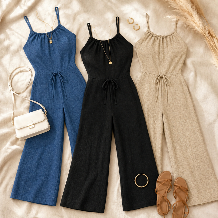 Halvine | Halter Neck Jumpsuit in product view 6