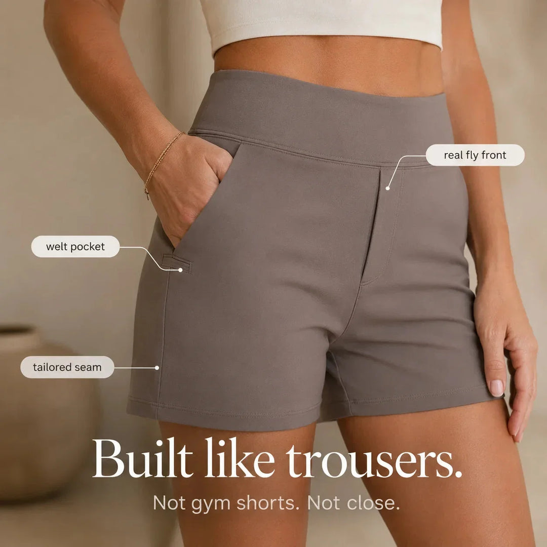 Cordwyn | High Waist Stretch Shorts with Pockets in product view 9